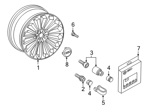 2023 Audi e-tron S Wheels Diagram 2
