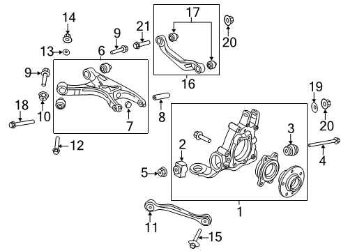 2013 Audi allroad Rear Suspension, Control Arm Diagram 1