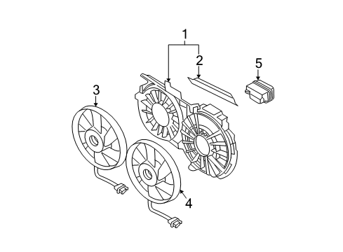2005 Audi A4 Cooling System, Radiator, Water Pump, Cooling Fan Diagram 5