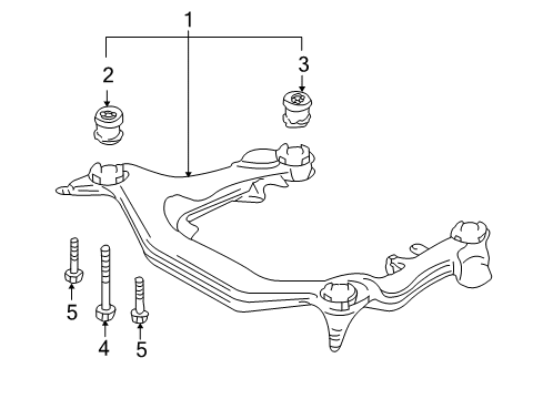 2004 Audi A4 Suspension Mounting - Front Diagram 1