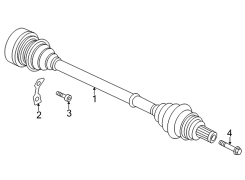 2022 Audi SQ8 Drive Axles - Rear Diagram 2