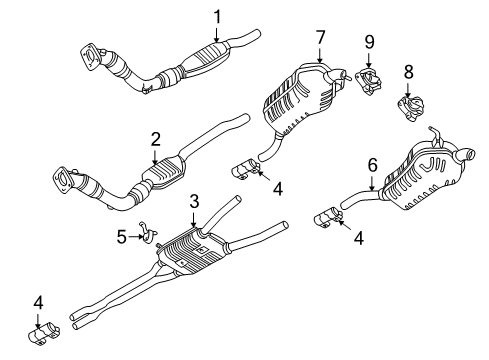 2004 Audi Allroad Quattro Exhaust Components Diagram 2