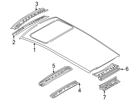 2002 Audi A4 Quattro Roof & Components Diagram 2