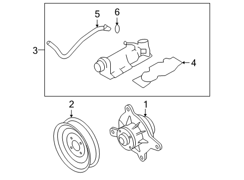 2007 Audi A8 Quattro Thermostat Seal Diagram for 07D-121-666-A