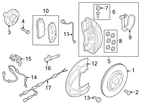 2023 Audi RS3 Caliper Diagram for 83A-615-108-C