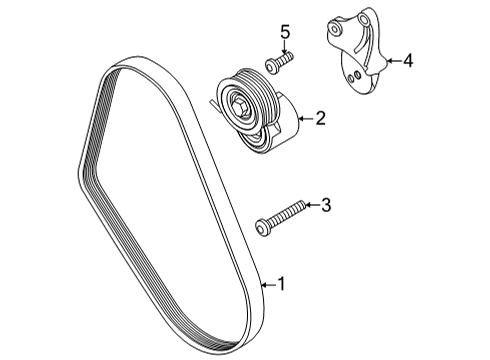 2021 Audi A8 Quattro Belts & Pulleys, Maintenance Diagram 1