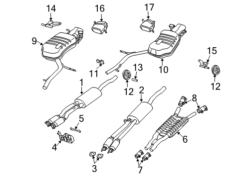 2008 Audi A8 Quattro Exhaust Components Diagram 2
