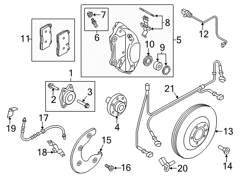 2016 Audi SQ5 Brake Pads Diagram for 8R0-698-151-AD