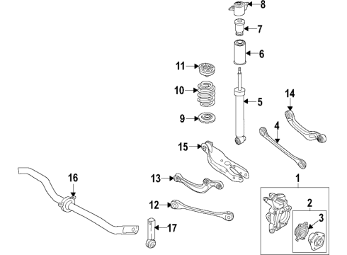 2022 Audi RS7 Sportback Upper Spring Insulator Diagram for 4K0-512-149-J