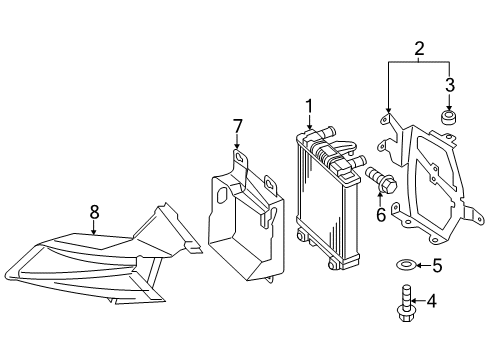 2017 Audi A8 Quattro Radiator & Components Diagram 3