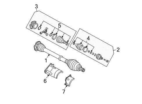 2005 Audi S4 Drive Axles - Front Diagram 5