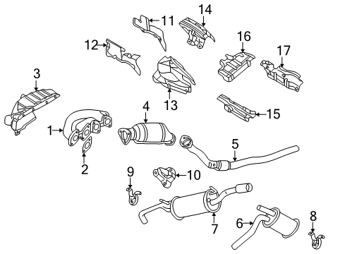 1997 Audi A4 Muffler Diagram for 8D0-253-409-T