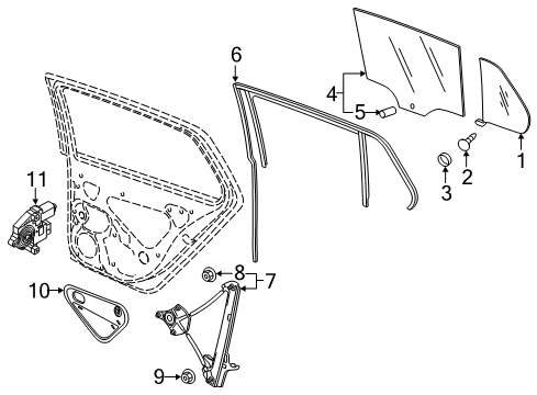 Window Motor Diagram for 5Q0-959-811