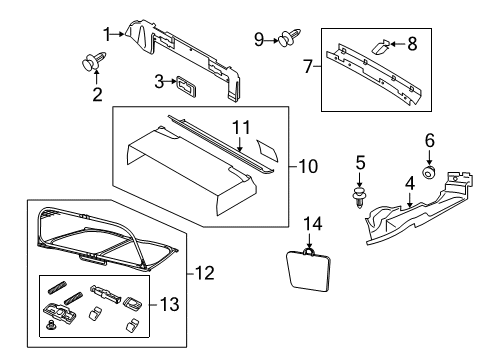 2013 Audi A5 Quattro Interior Trim - Convertible Top Diagram 2