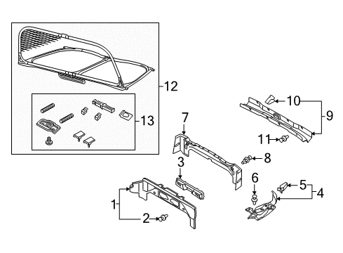 2018 Audi A5 Quattro Interior Trim - Convertible Top Diagram 2