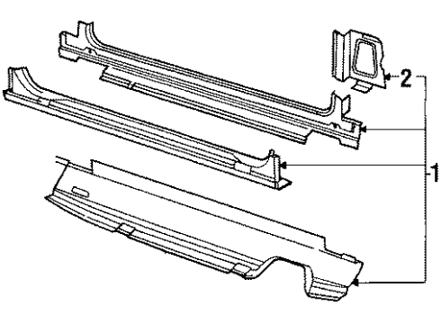 1989 Audi 100 Rear Body Diagram 2