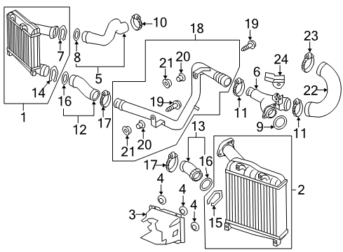 2012 Audi Q7 Auxiliary Radiator Bushing Diagram for 7L0-145-830-A