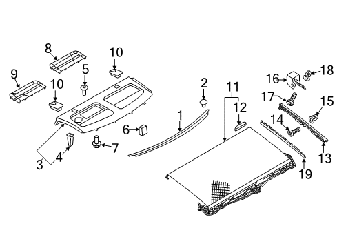 2014 Audi A5 Quattro Interior Trim - Rear Body Diagram 3