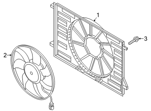 2022 Audi A6 allroad Cooling System, Radiator, Water Pump, Cooling Fan Diagram 1