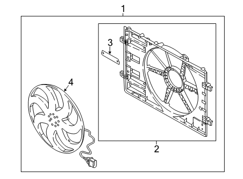 2017 Audi A3 Cooling System, Radiator, Water Pump, Cooling Fan Diagram 1