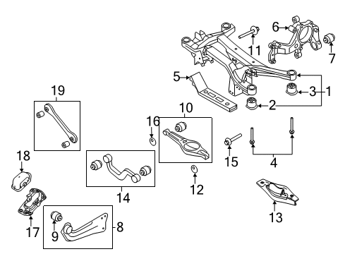 2006 Audi A3 Suspension Crossmember Diagram for 1K0-505-235-N