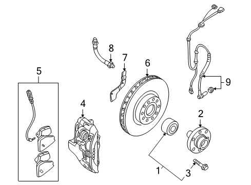 2005 Audi Allroad Quattro Front Brakes Diagram 2