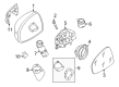 Diagram for 2012 Audi TT RS Quattro Mirror Cover - 8J1-857-110-GRU