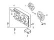 Diagram for 2010 Audi TTS Quattro Cooling Fan Bracket - 1J0-971-830-N