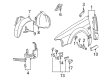 Diagram for Audi A8 Quattro Fender - 4D0-821-022-A