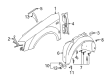 Diagram for Audi A4 Quattro Fender - 8H0-821-105