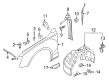 Diagram for Audi A4 Quattro Fender - 8K0-821-105-A