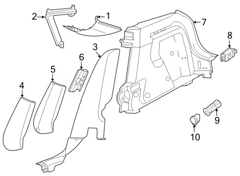 Audi 89E-867-729 Trim Bracket Audi 89E-867-729 Trim Bracket