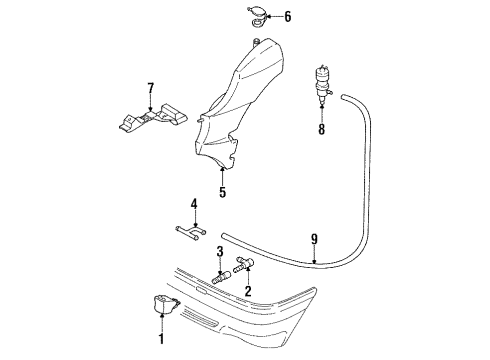 Audi 893-807-155-A-01C Nozzle 893-807-155-A-01C Audi Nozzle