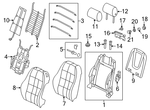 Audi 8K0-881-901-CA-25D Headrest