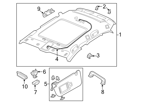 Audi 4K4-867-505-F-8LG Rooflining Audi 4K4-867-505-F-8LG Rooflining