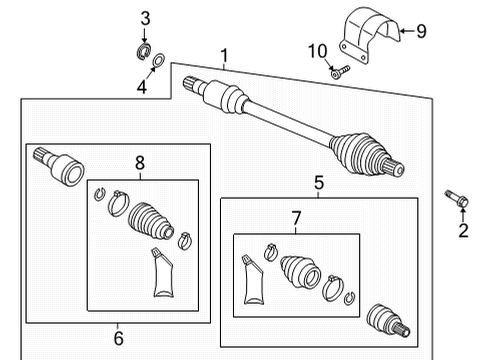 Audi 5Q0-407-271-EA Driveshaft Audi 5Q0-407-271-EA Driveshaft