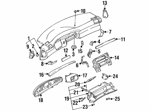 Audi 4A1-919-208-A Gauge Housing Audi 4A1-919-208-A Gauge Housing