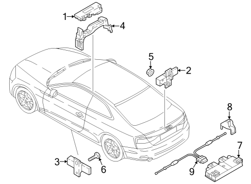Audi 4M0-959-754-CM-TKE Transmitter 4M0-959-754-CM-TKE Audi Transmitter