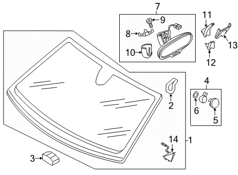 Audi 4M0-845-099-BB-NVB Windshield Audi 4M0-845-099-BB-NVB Windshield