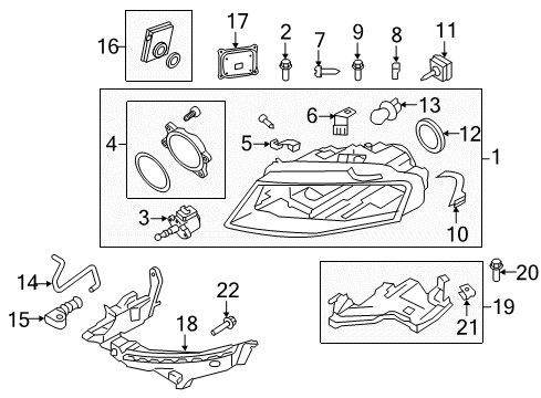 Audi 8K0-941-029-BC Headlamp 8K0-941-029-BC Audi Headlamp