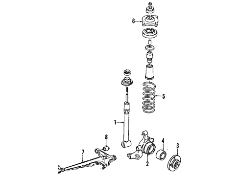 Audi 445-513-031-F Shock Absorber 445-513-031-F Audi Shock Absorber