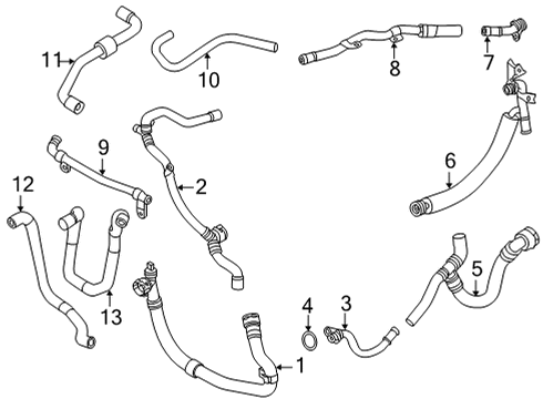 Audi 5WA-121-093-D Radiator Hose Bracket Audi 5WA-121-093-D Radiator Hose Bracket