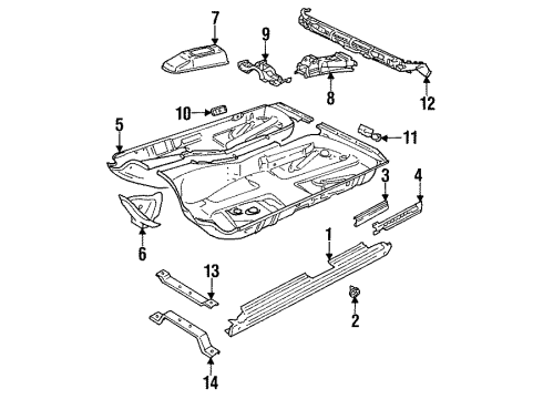 8A0-804-813-C Audi Lower Crossmember