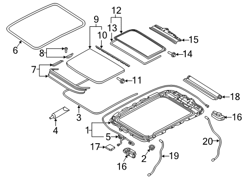 Audi 4K4-877-049-C Frame 4K4-877-049-C Audi Frame