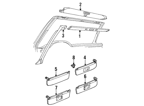 Audi 8G0-857-551-B-8RZ Sunvisor Audi 8G0-857-551-B-8RZ Sunvisor