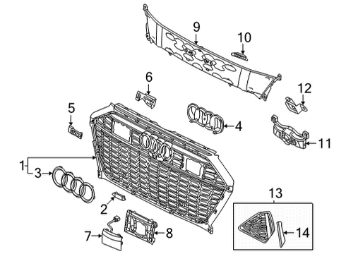 Audi 4K8-807-647-G-MI7 Grill Audi 4K8-807-647-G-MI7 Grill