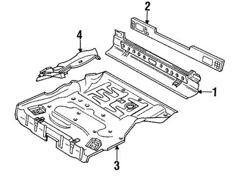 Audi 855-813-301-B Panel Below Lid 855-813-301-B Audi Panel Below Lid