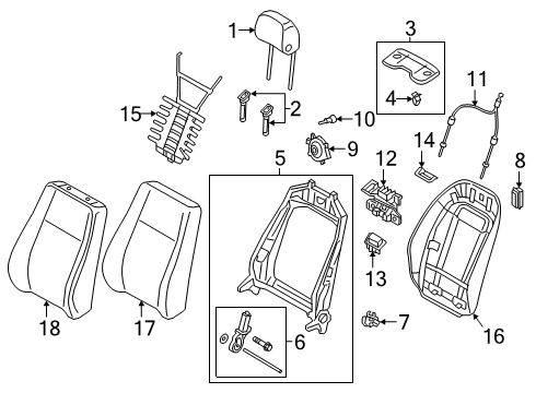 Audi 8W6-881-903-K-38M Headrest 8W6-881-903-K-38M Audi Headrest