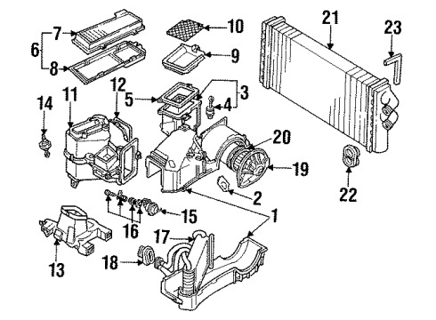 Audi 893-820-024 Evaporator Case