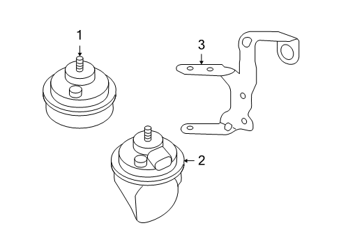 60U-951-221 Audi HORN